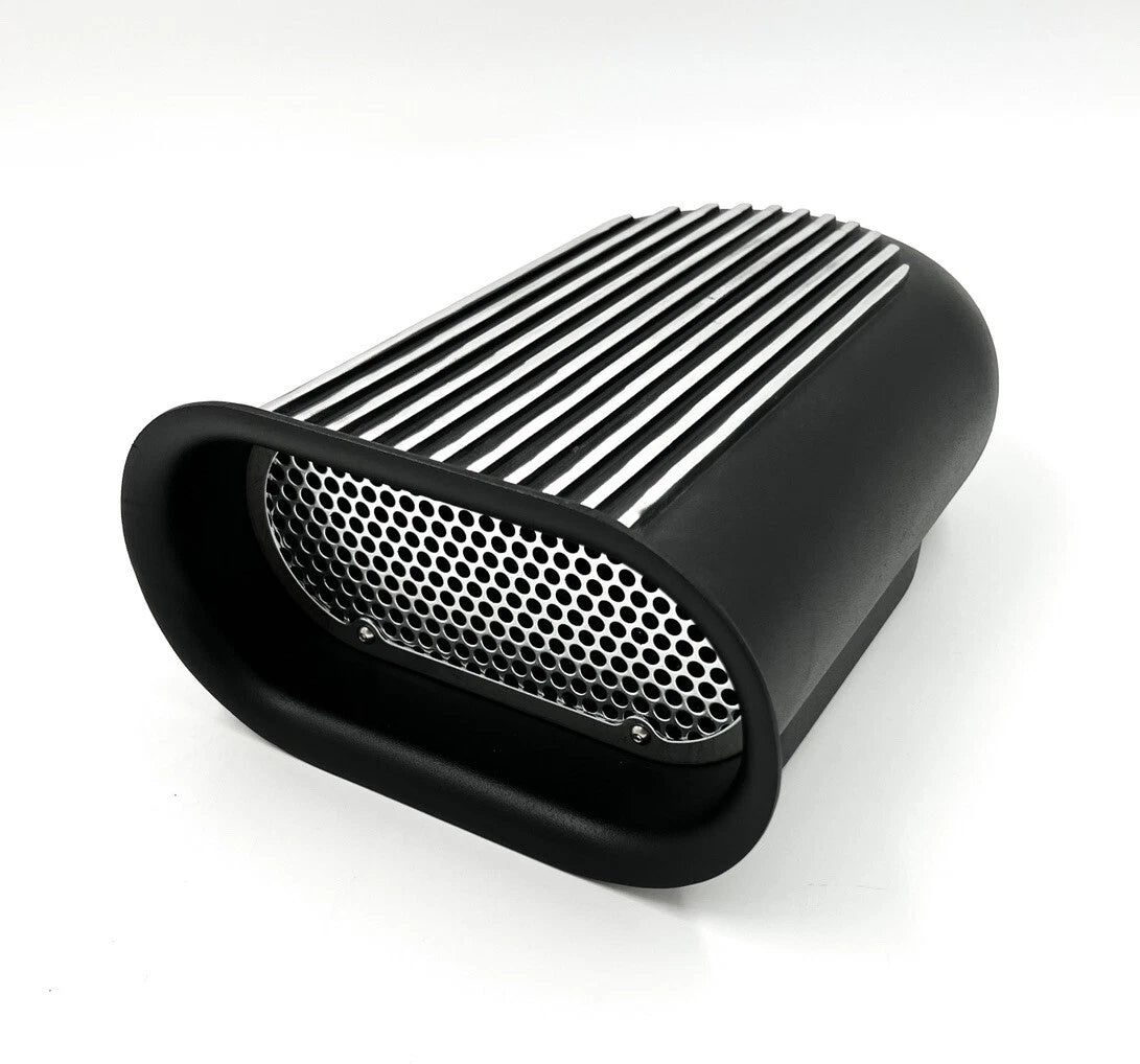 Hood Scoop Air Cleaner for Black Aluminum Hilborn Finned 4 Barrel Carb (14")