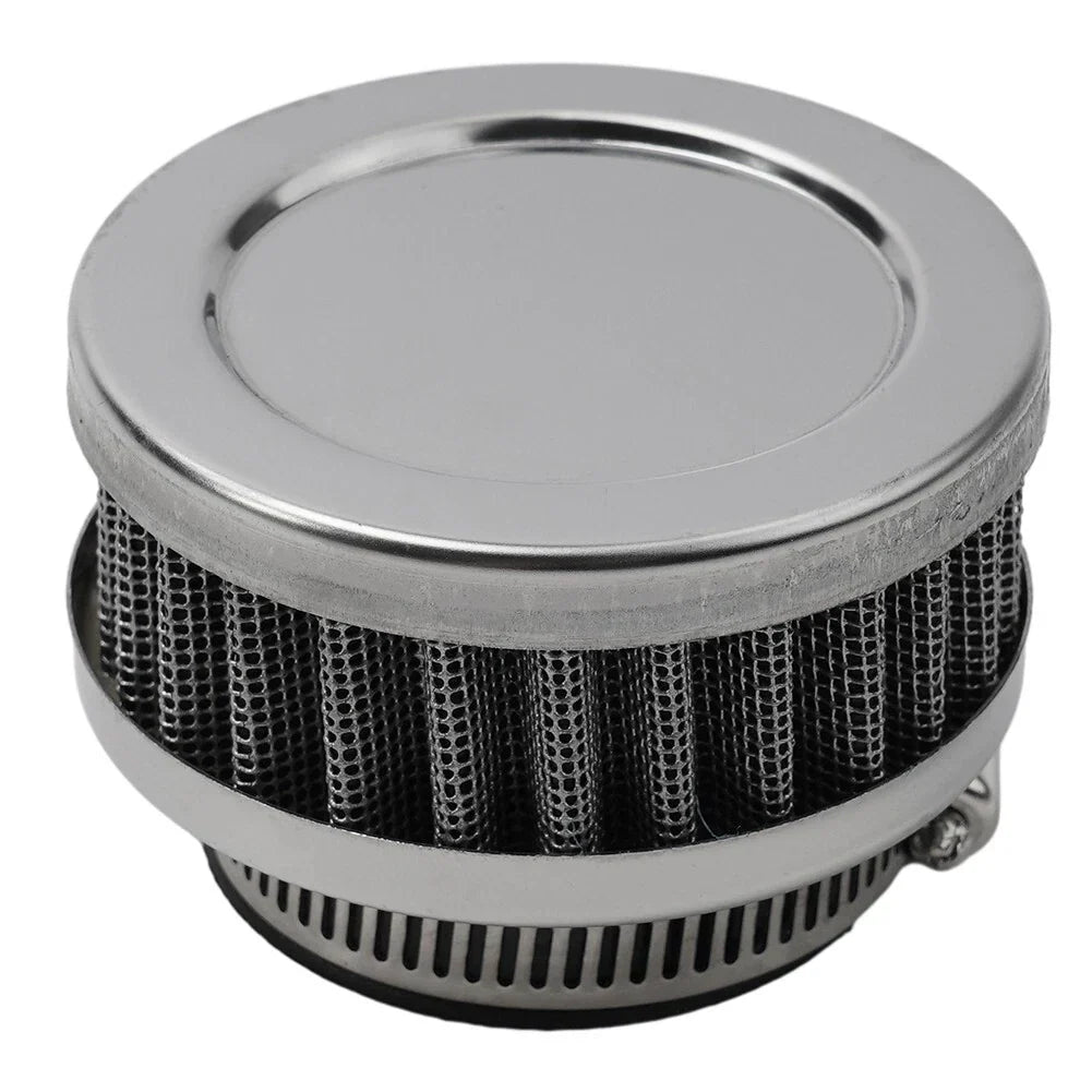 Air Filter Cleaner / 45MM Round Tapered Rubber Silver for Motorcycle