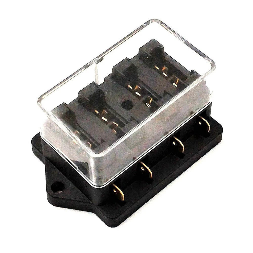 4 Way Blade Fuse Holder Box for Marine Kit Car Boat (12V 24V)
