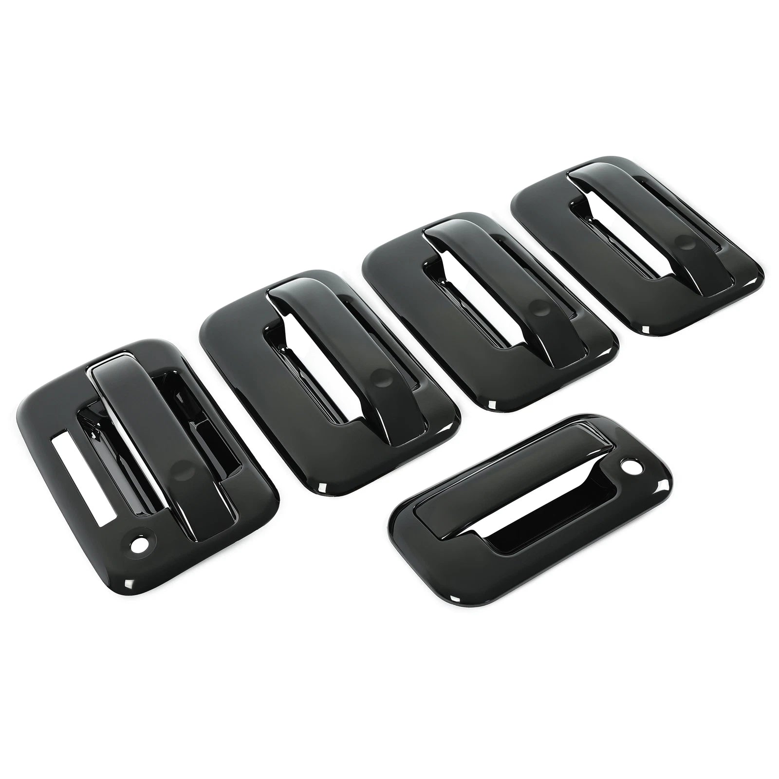Set of 4 Black Door Handle Covers w/ Key Pad & Tailgate Handle for Ford F150 (2004–2014)