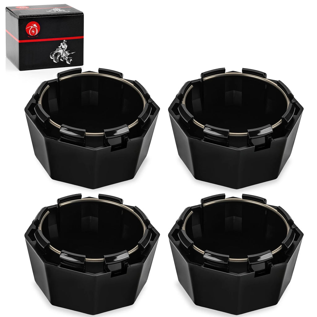 Set of 4 Matte Black Hub Cap Covers #5451374-458 for Polaris Sportsman 570 (2015–2025)