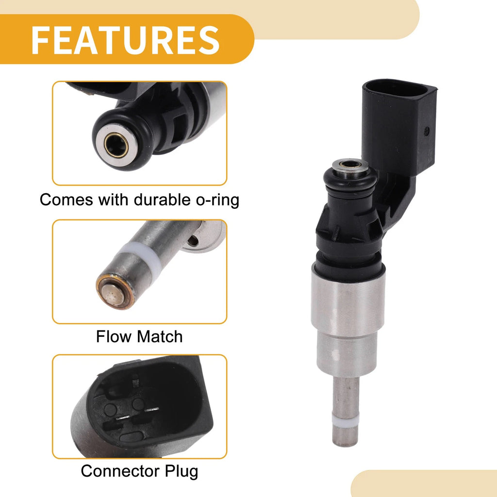 1 Pc Fuel Injector No.03C906036A/0261500016 for Audi A3 1.6L (2003–2007)