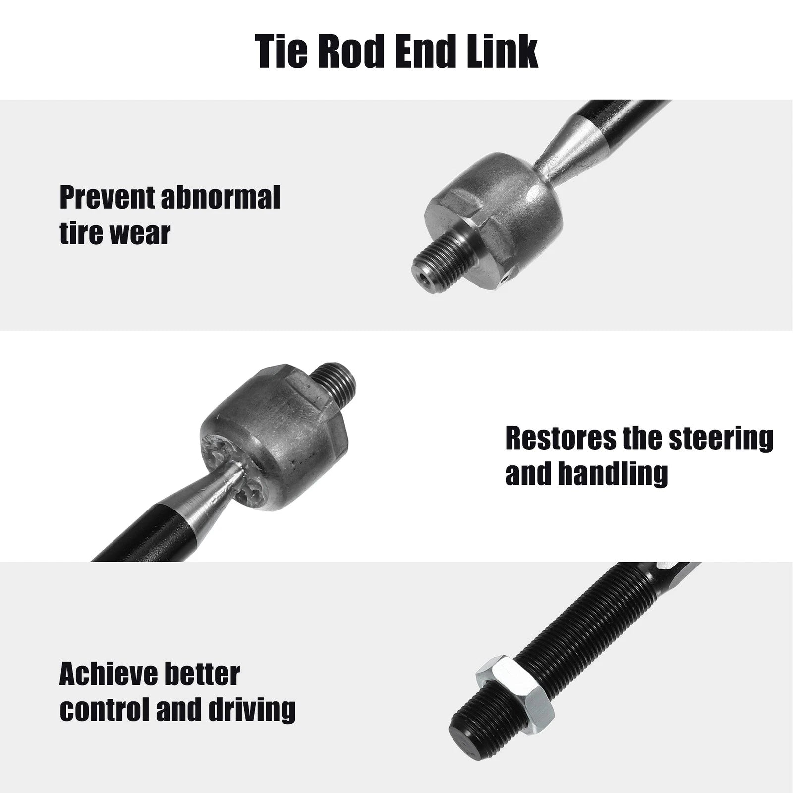 6 Pcs Tie Rod End Link for Mazda 3 (2004–2013)