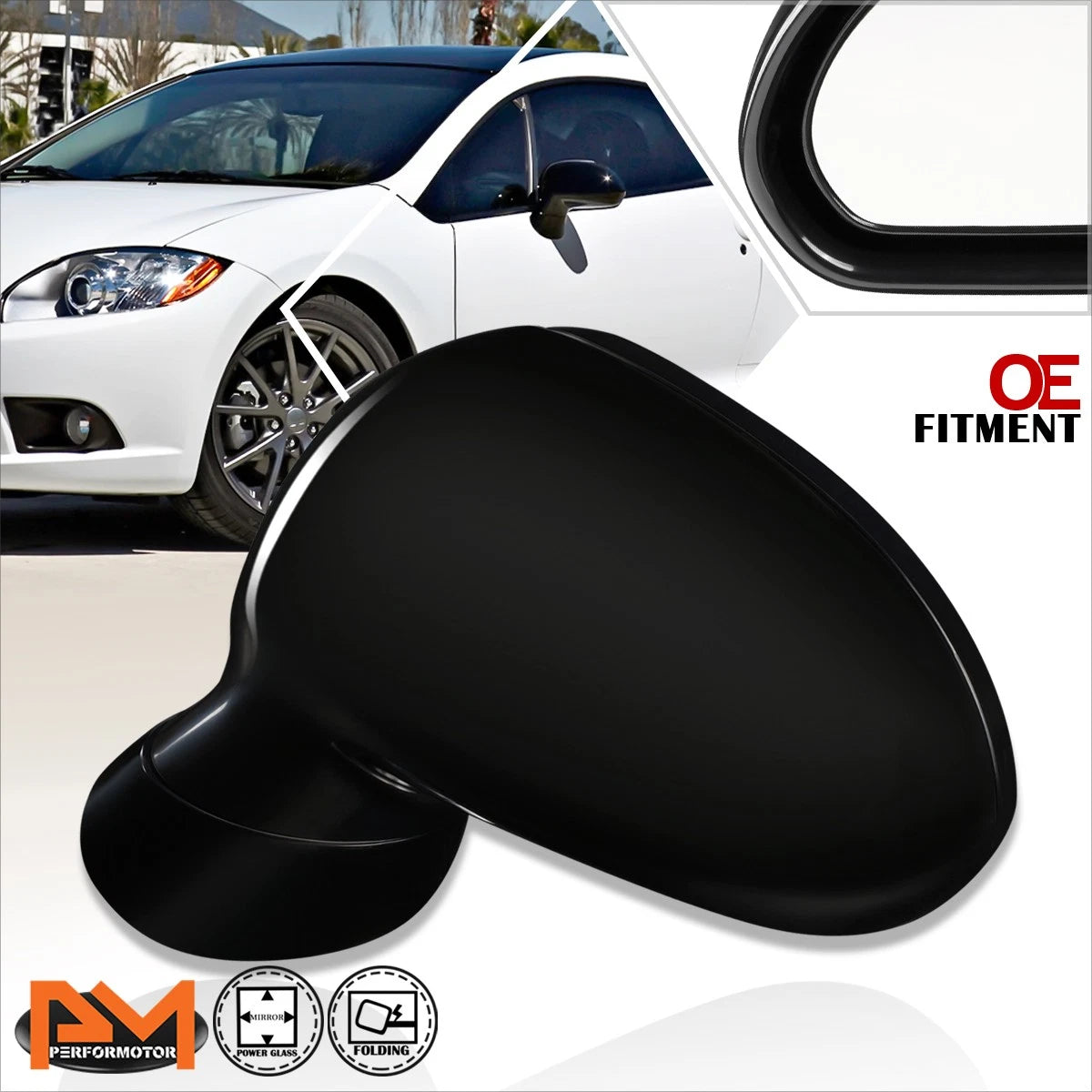 OE Style Powered Adjust Side Rear View Mirror for Mitsubishi Eclipse (2006–2008)