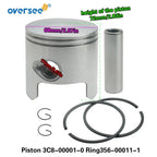 Set of 4 STD Pistons & Rings for Tohatsu M40D 3C8-00001-3