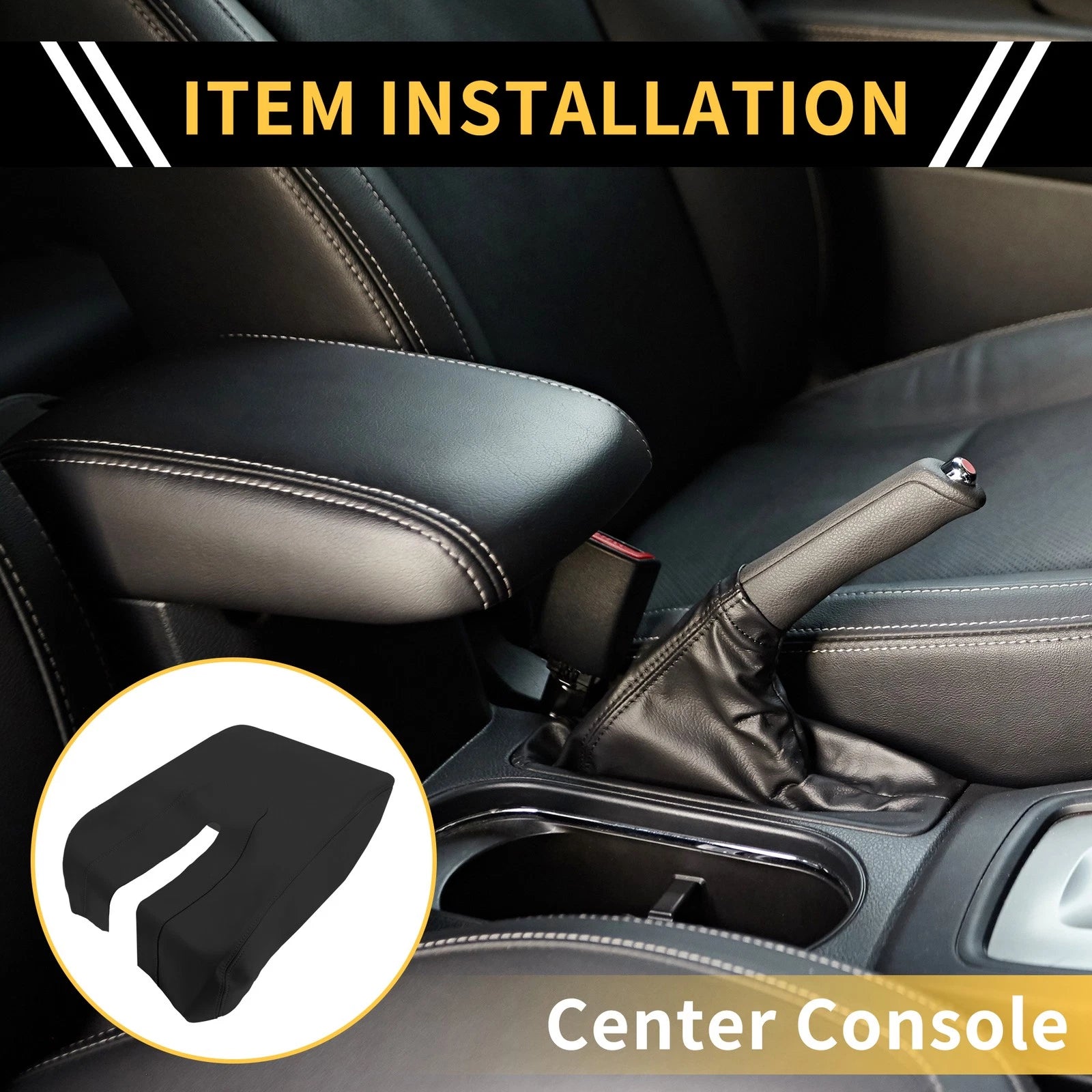 Center Console Lid Armrest Cover for Toyota Tundra (2007–2021) Microfiber Leather