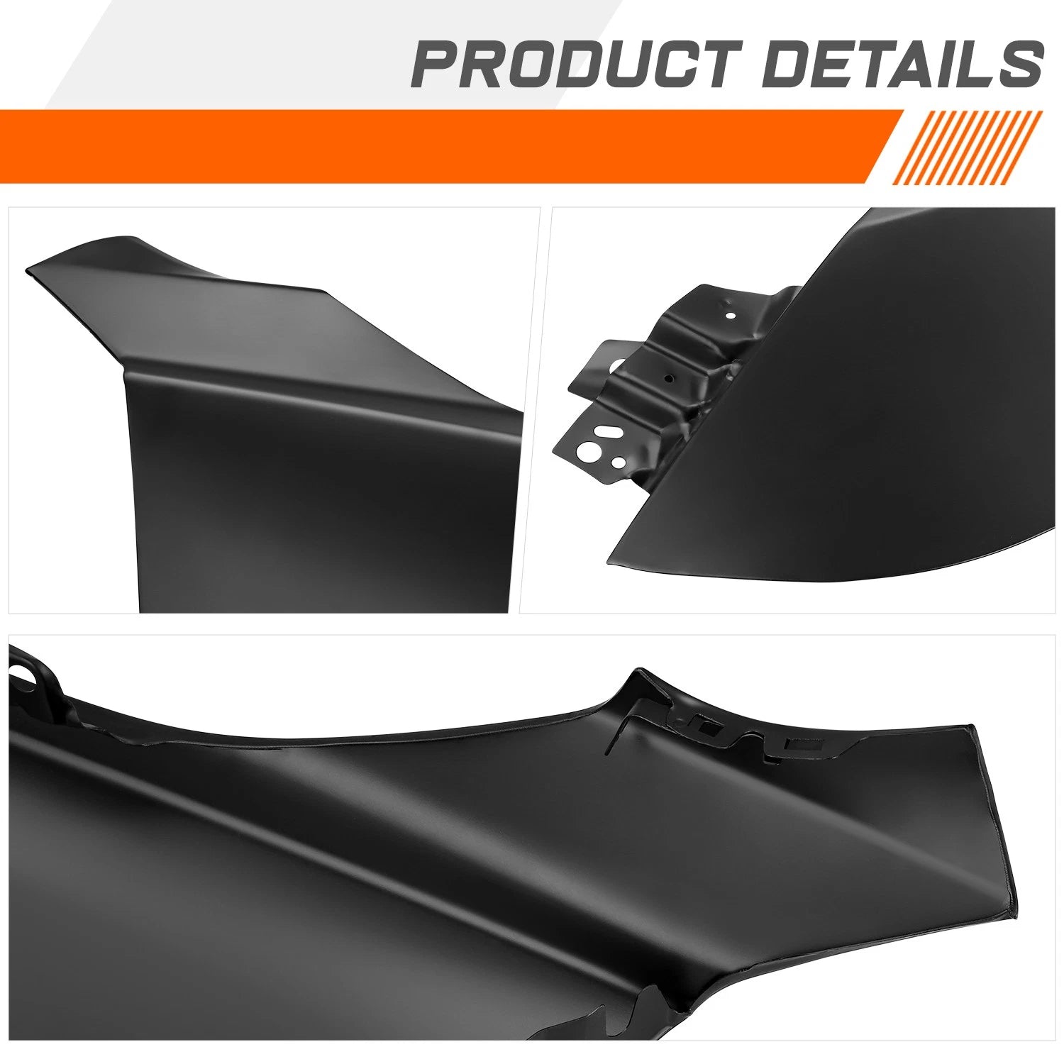 Steel Front Passenger Fender Panel for Cadillac ATS (2013–2018) - Primered Black
