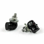 4X Black Skull License Plate Frame Screw Bolt T9 for Universal Motorcycle