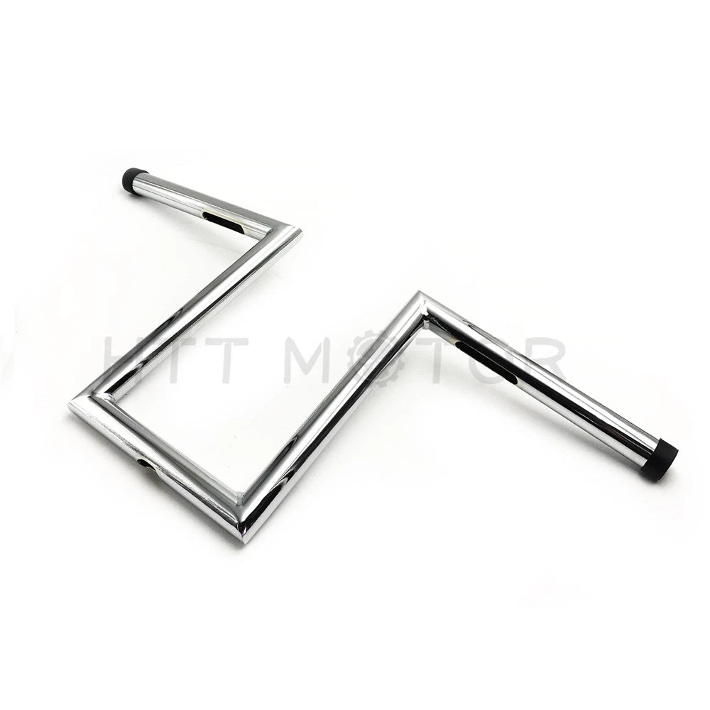 Chrome Z Bar 8" Rise Handlebars for Harley Softail Dyna Sportster