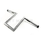 Chrome Z Bar 8" Rise Handlebars for Harley Softail Dyna Sportster