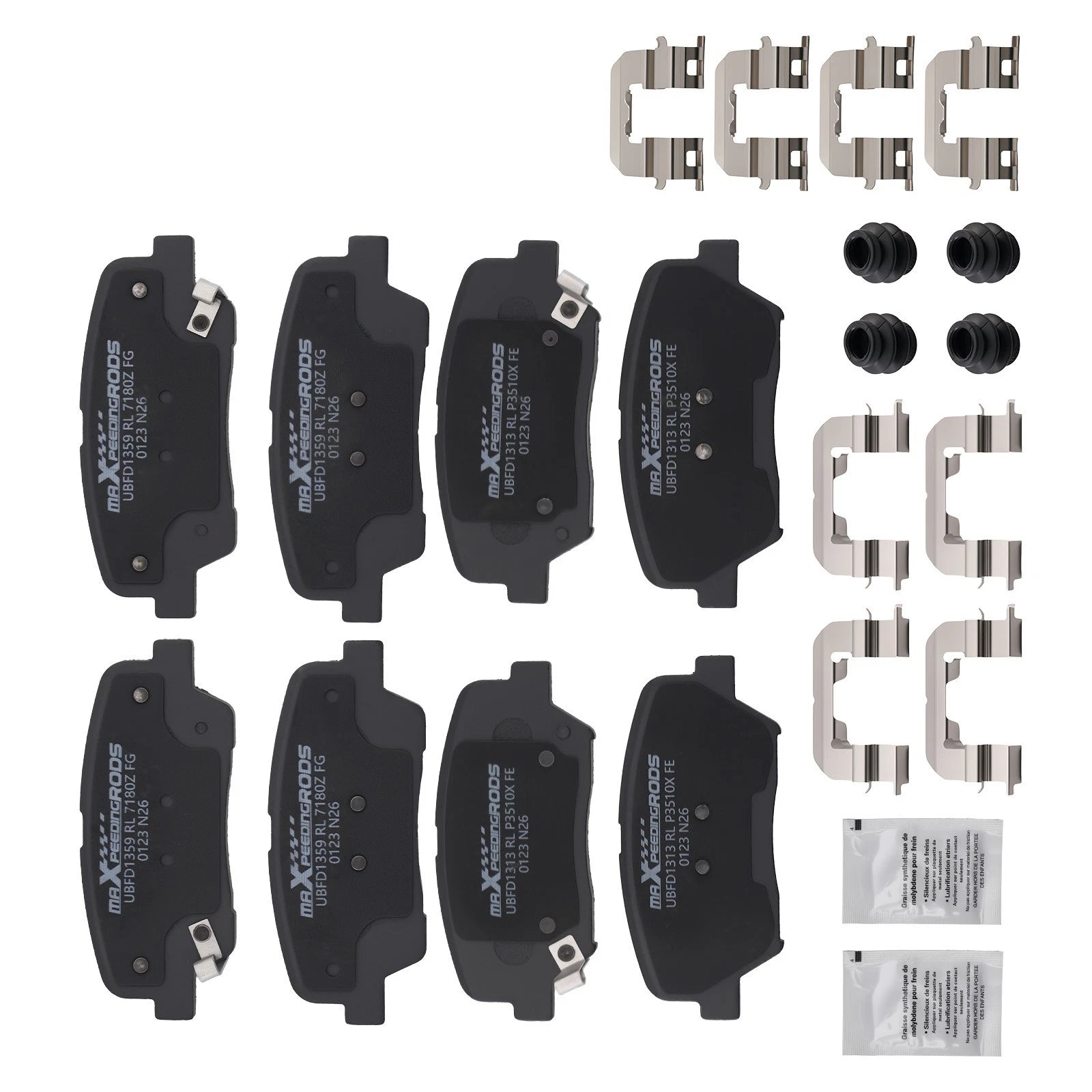 8pcs Brake Pads Set for Hyundai Santa Fe (2010–2012) D1432