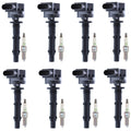 Set of 8 Ignition Coils & NGK Platinum Spark Plugs for CL550 CLK550 (2003–2009)