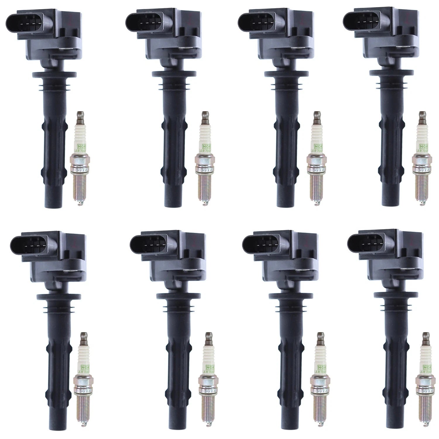 Set of 8 Ignition Coils & NGK Platinum Spark Plugs for CL550 CLK550 (2003–2009)