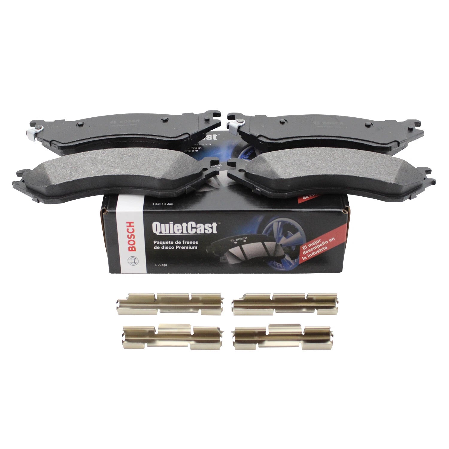 Set of 4 Bosch QuietCast Rear Semi-Metallic Brake Pads for Dodge Ram 1500 2500 (2002–2023)