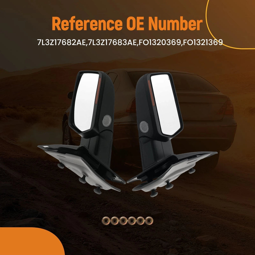 Power Chrome Side View Mirror for Ford F150 (2004–2014) Heated Towing LED