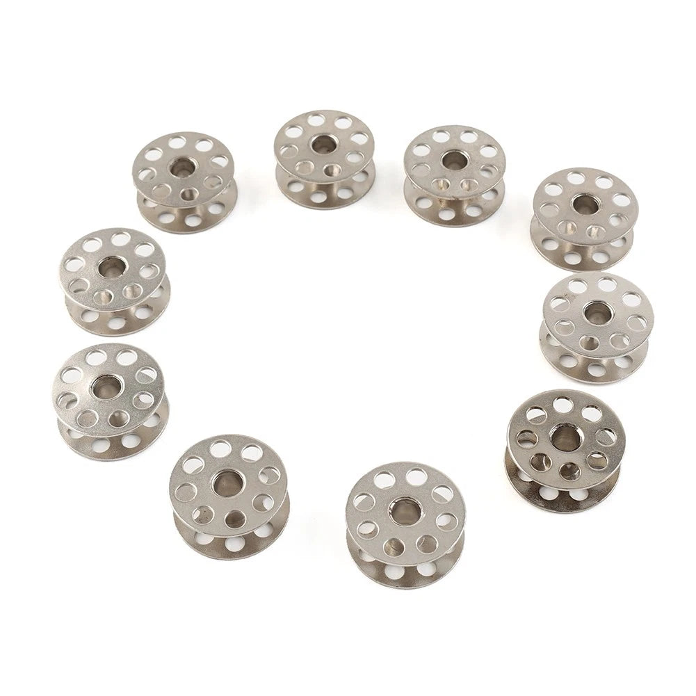 Set of 10 Metal Large Bobbins for Juki DNU-241, DNU-1541, DNU-1541S