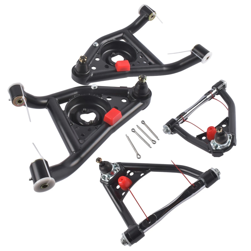 Set of 2 Front Upper Lower Control Arms for Chevy Nova (1968-1974)