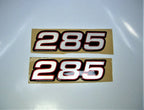 Set of 2 Silver Series 285 Outboard 3D Decal Stickers for Stratos (N/A)