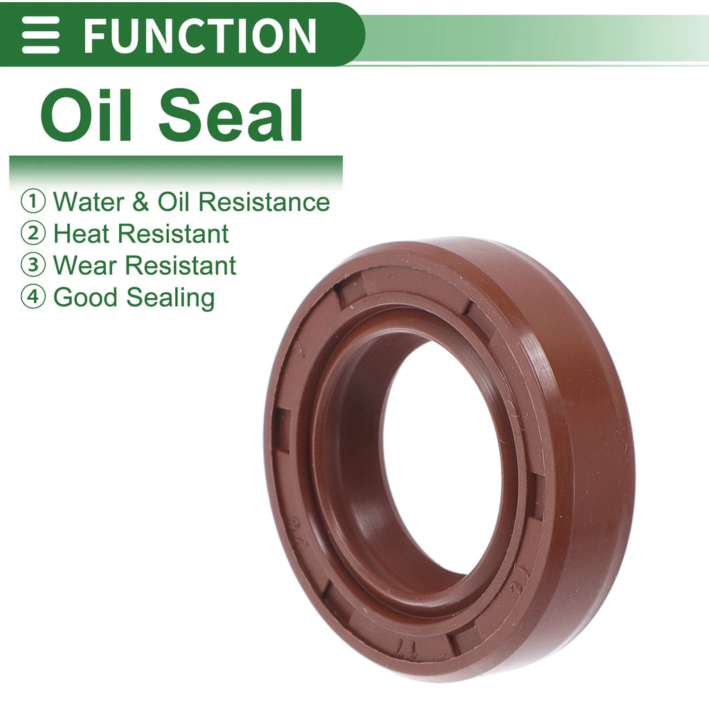 Set of 5 Oil Seal Rotary Shaft Seal FKM Rubber 17x28x7mm