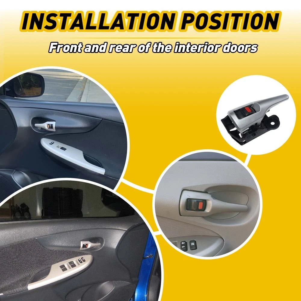 Set of 2 Inside Door Handles for Toyota Corolla
