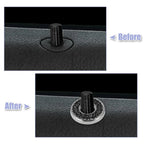 4 x Black Car Door Lock Stickers for Mercedes Benz E C Class GLC (2015-2019)