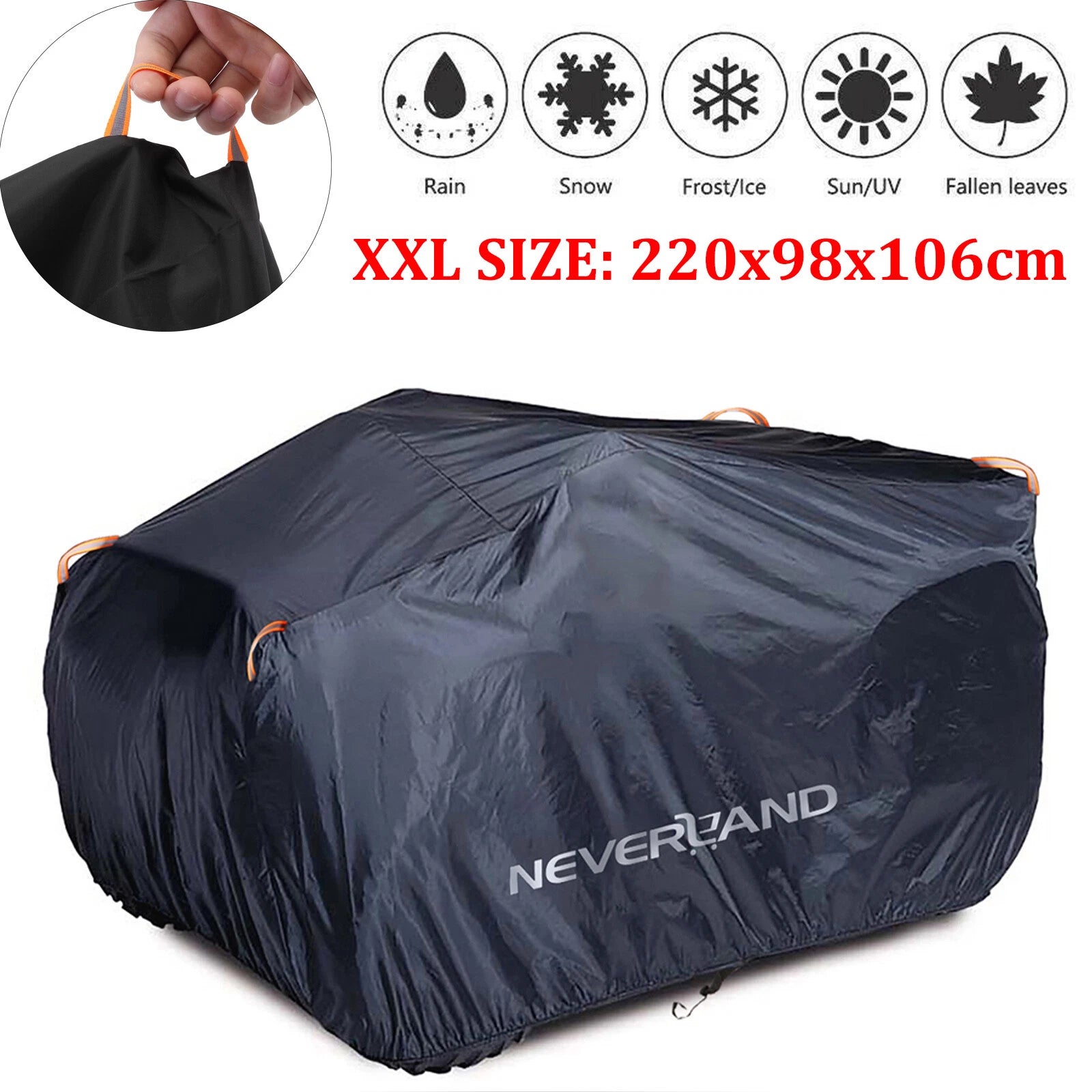 ATV Cover Waterproof Dust UV Resistant for Yamaha Warrior 350 YFM350X (1987–2004)