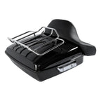 Black Chopped Trunk Backrest Rack for Harley Road King (2014-2025)