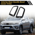 Set of 4 Carbon Fiber Door Handle Bezel Cover Trims for Toyota Tacoma (2016–2023)