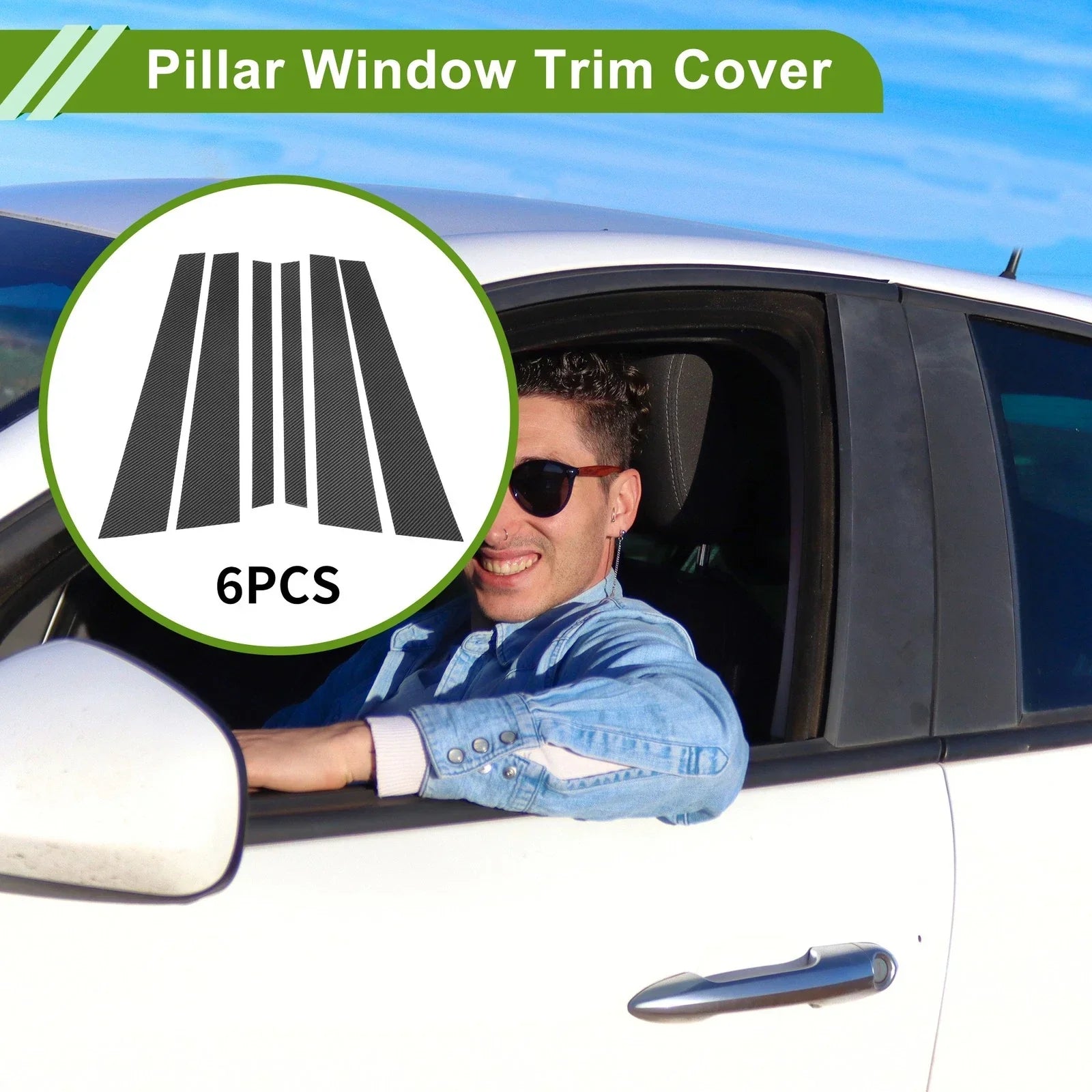 6 x Door Pillar Window Trim for BMW 7 Series (1995-2001)
