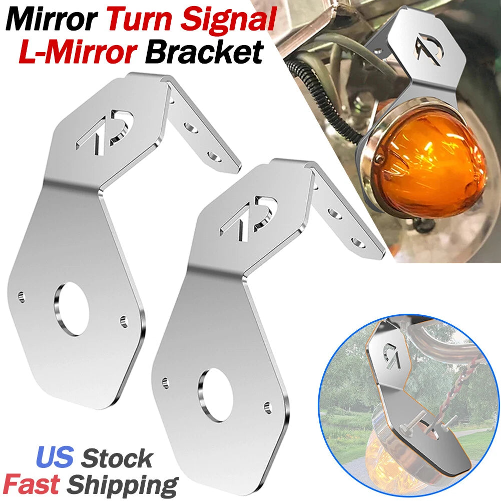 2X Turn Signal Light L-Bracket for Semi Tractors