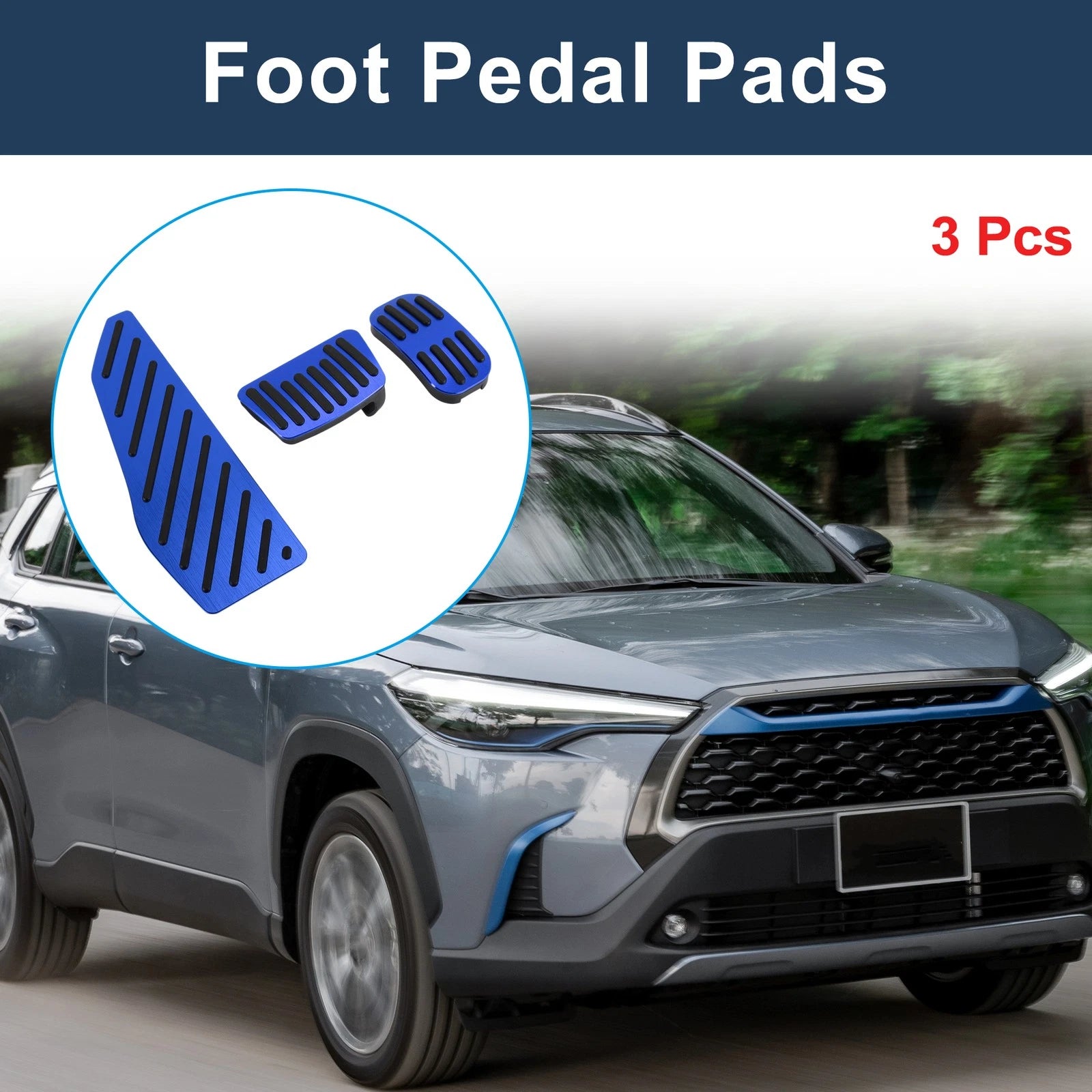 3 Pcs Accelerator Pedal Covers for Toyota Corolla Cross (2021–2023)