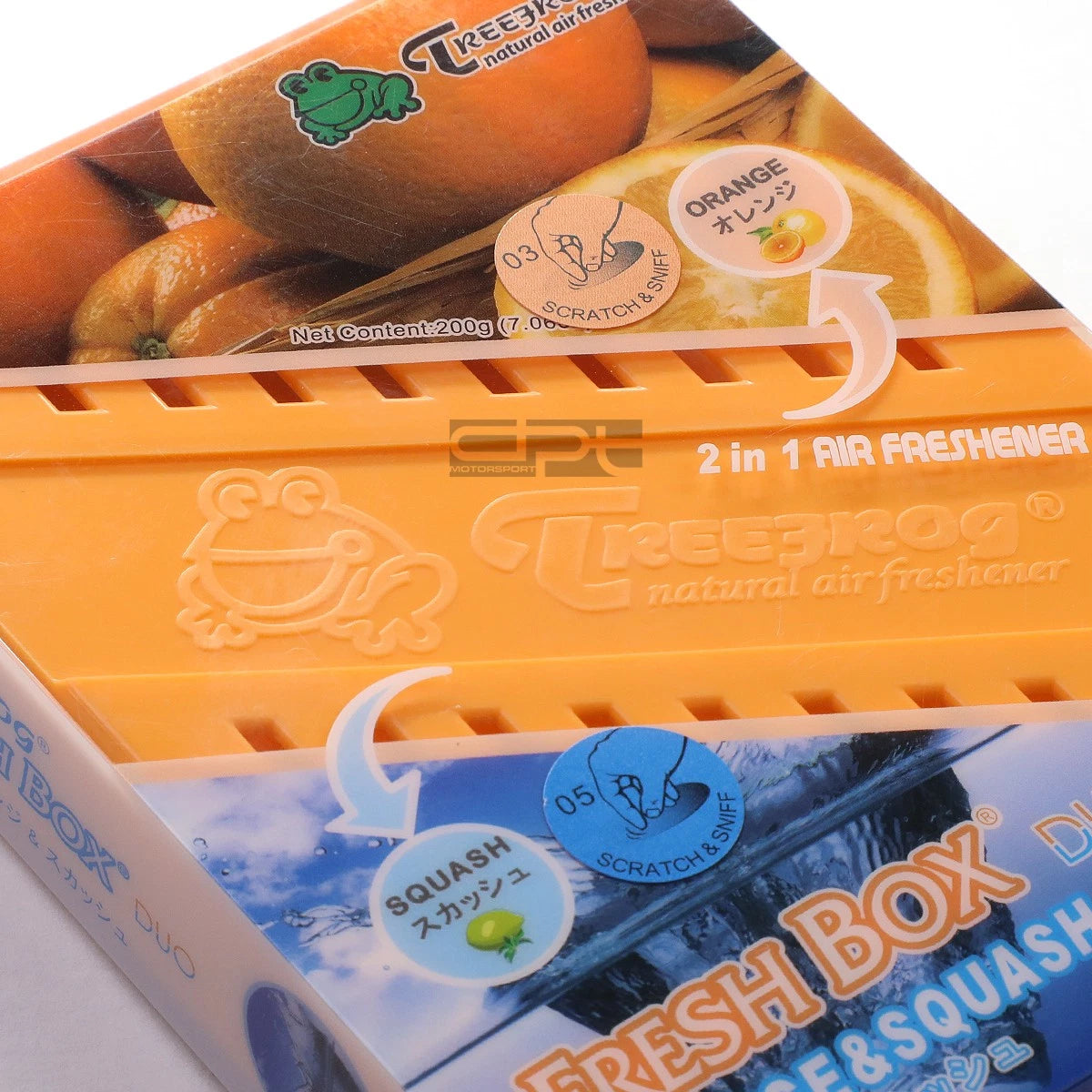 2X Treefrog Car Air Freshener for Universal Use (Odor Eliminate, Orange & Lime)