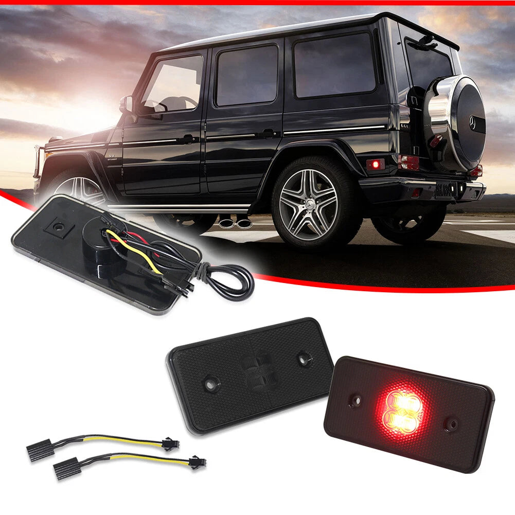Smoked Red LED Rear Side Marker Lights for Benz G-Class (2002–2014)