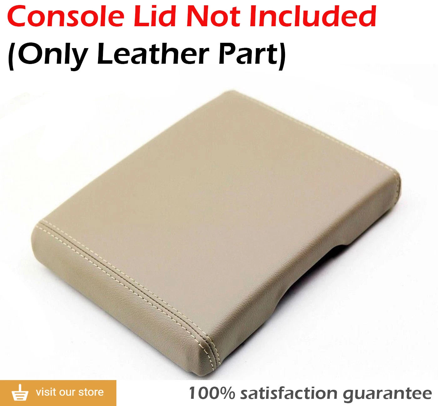 Center Console Lid Armrest Leather Cover for Ford F150 (1997–2003) Beige