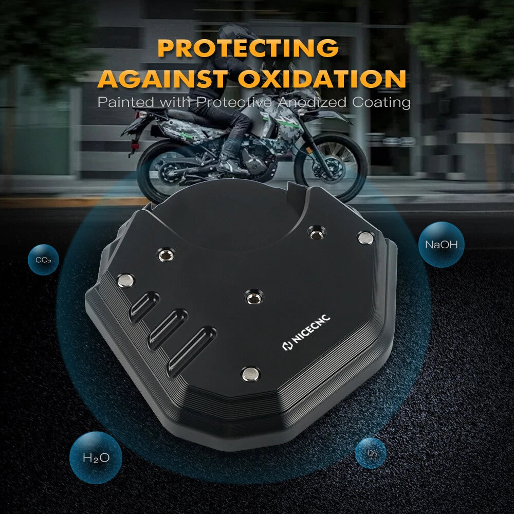 Kickstand Side Stand Pad Plate for Kawasaki KLR650 (2008–2018)