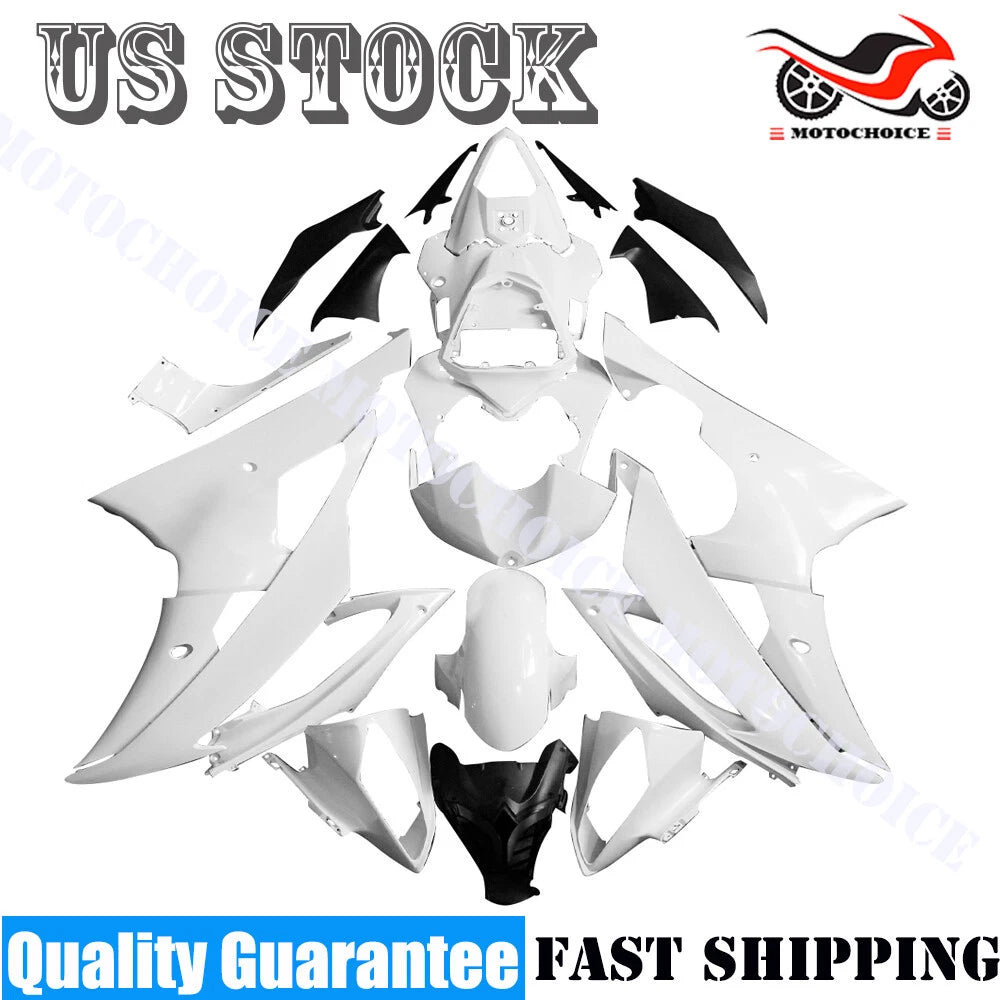 Fairing Body Work Kit for Yamaha YZF R6 (2008–2016) - Unpainted