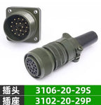17-Pin Connector Socket Aviation Plug for MS3106A20-29S MS3102A20-29P
