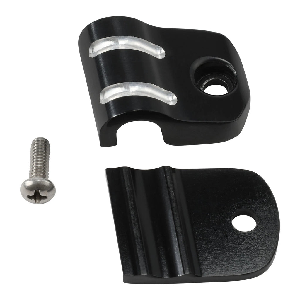 Clutch Cable Clip for Harley Softail Fat Boy FLSTF (2000–2018) - Black Aluminum