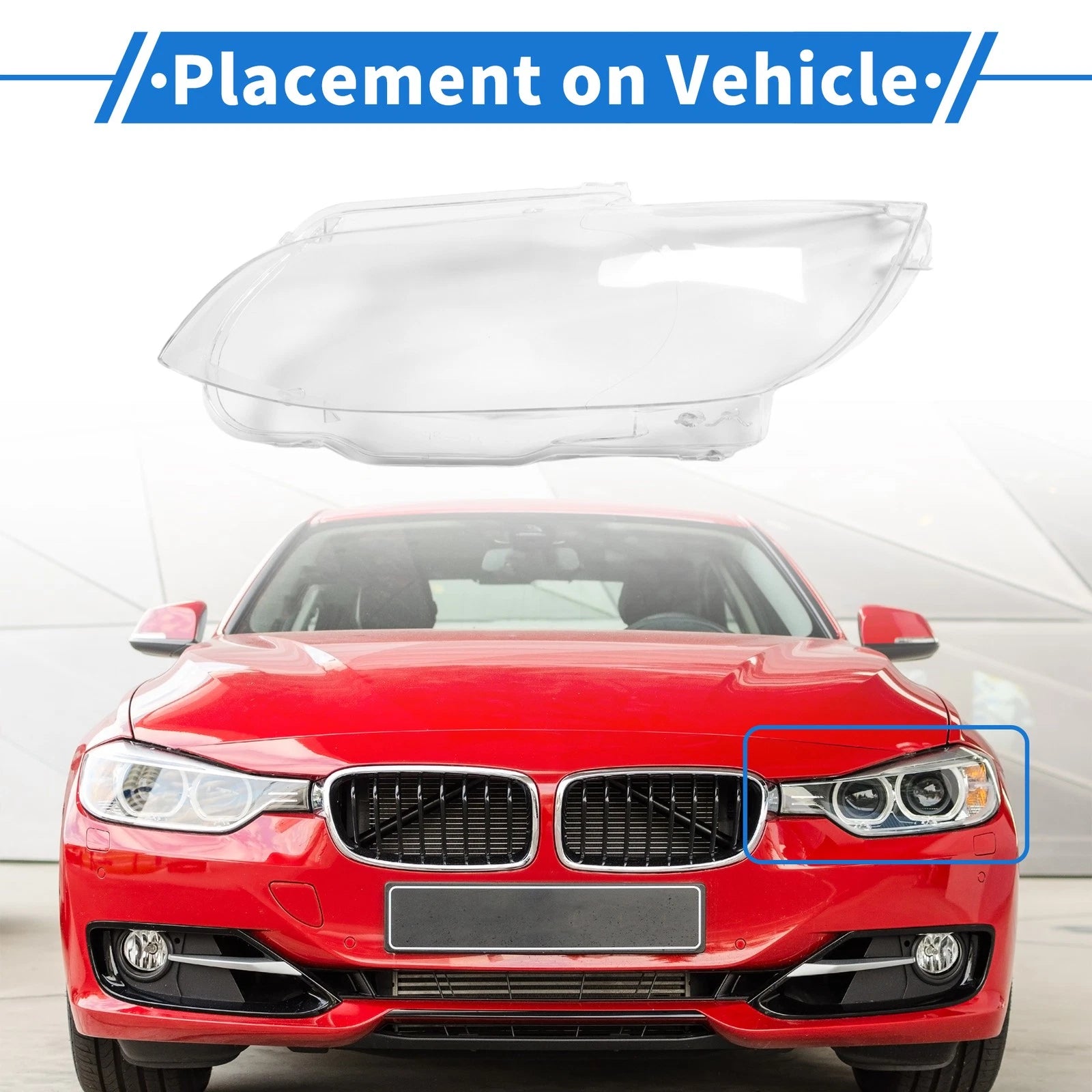 1 Pc Headlight Lens Cover for BMW M3 E92 (2007–2013) No. 63117182517