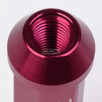 20 PCS Open End M12x1.5 90mm Tall Pink Aluminum Lug Nuts + Adapter
