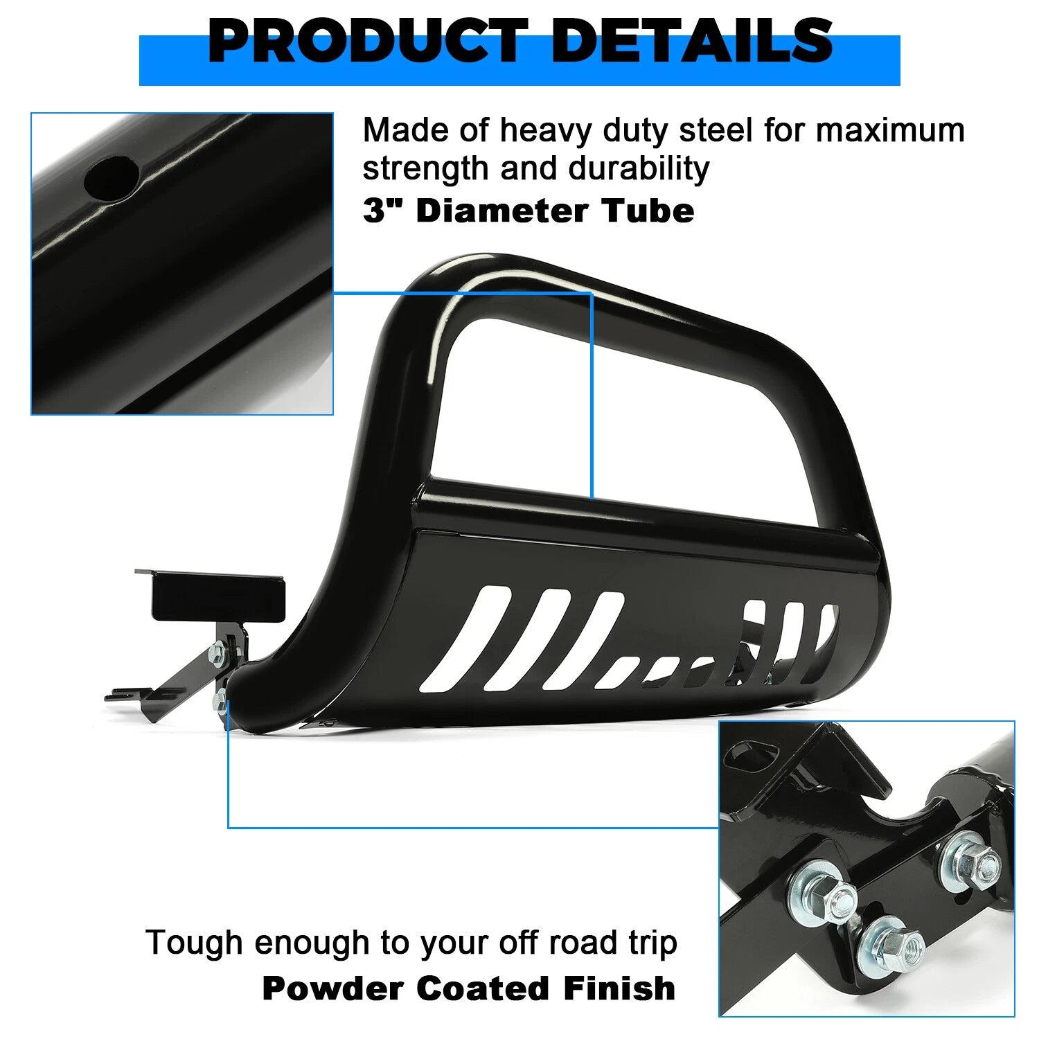 Brush Bull Bar Push Front Bumper Grille Guard for Dodge Ram 1500 (2009–2023)
