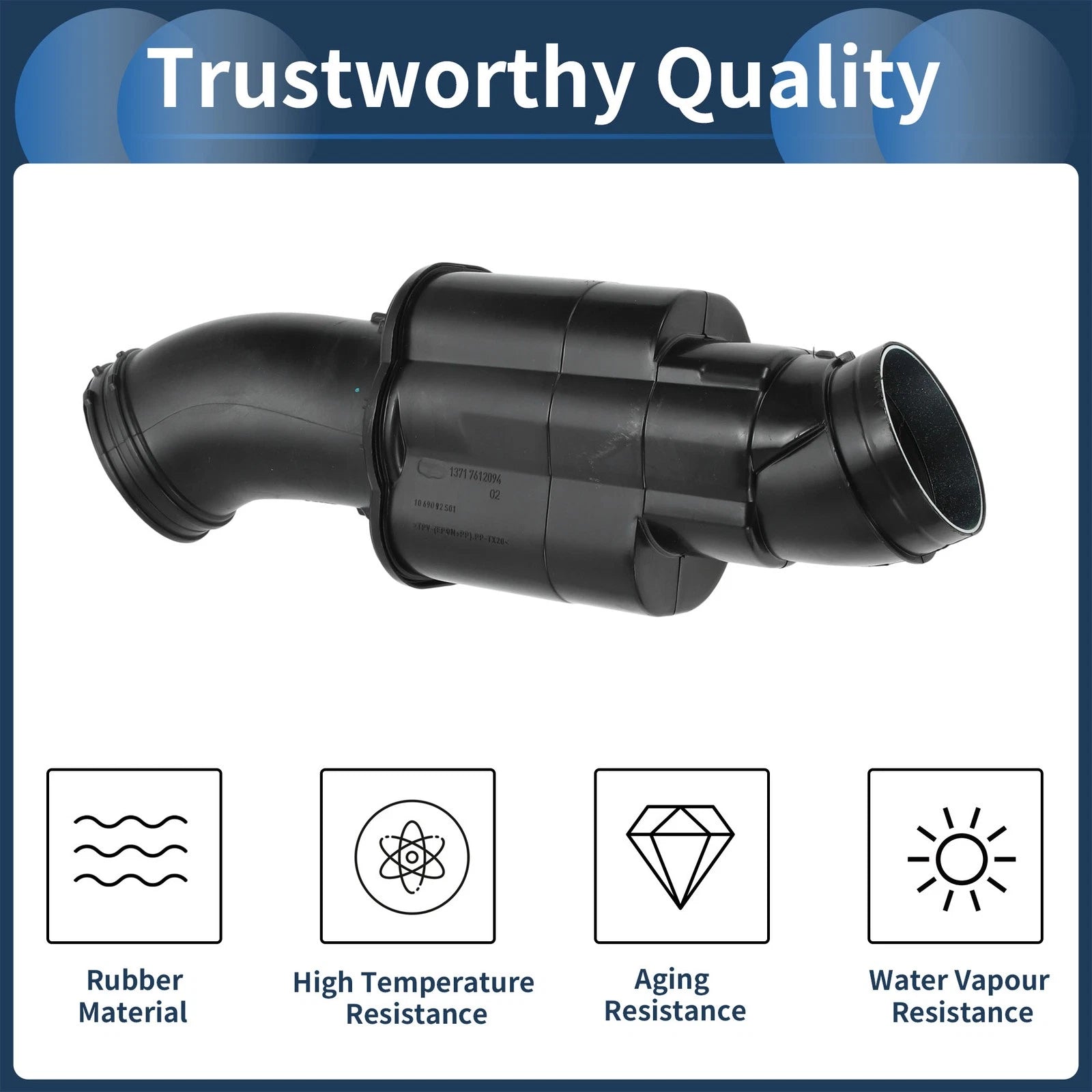 Engine Air Intake Hose for BMW F10 Series 528i (2012–2016) No. 13717612094 Rubber