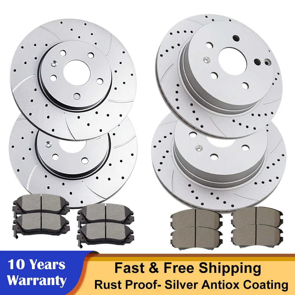 Front Rear Brake Rotors Disc Pads for Chevy Equinox GMC Terrain (2010–2017)