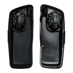 Black Saddlebag Lids with Speaker Cutouts for Harley Touring Road Glide (2014–2023)