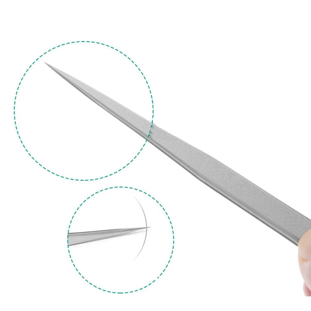 Antistatic Fine Tip Stainless Steel Tweezers for Precision Work