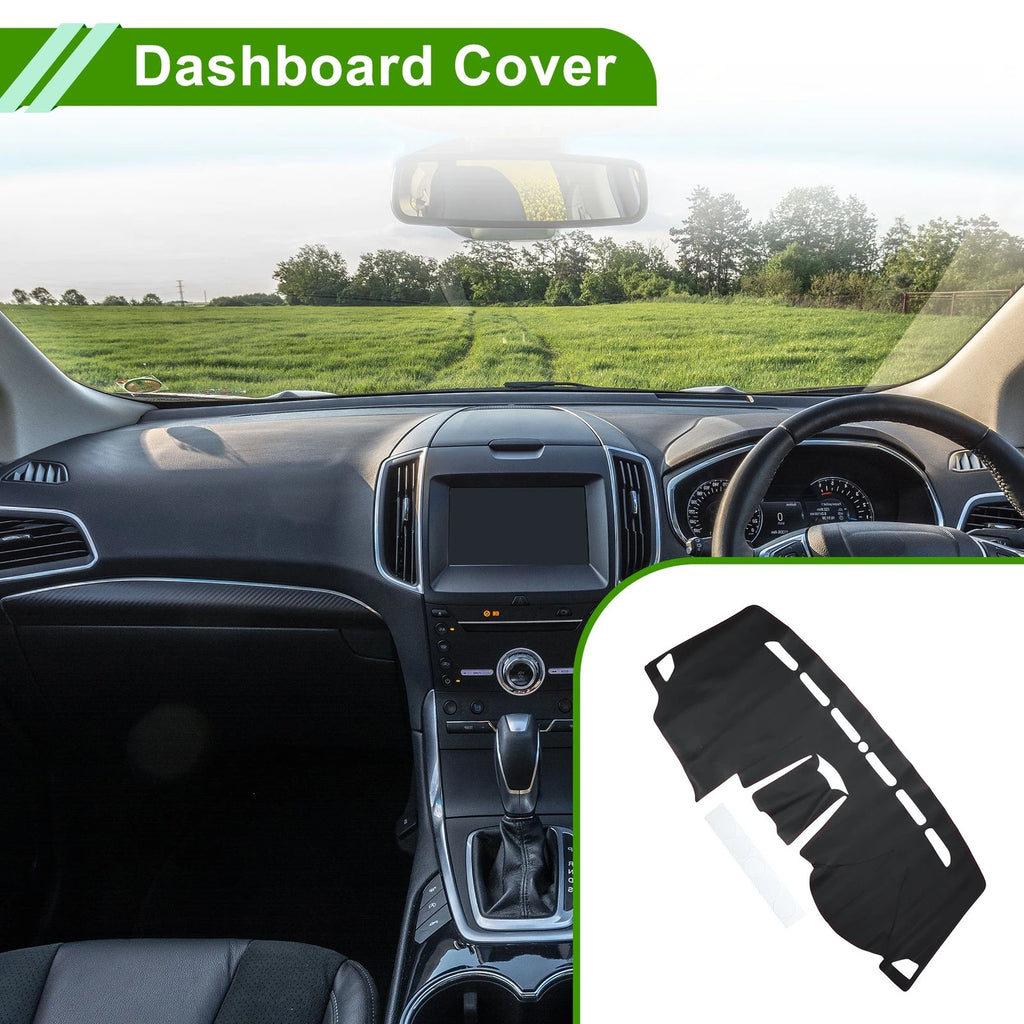 Dashboard Cover for Ford Edge (2015–2021) Dash Mat Carpet Black Red