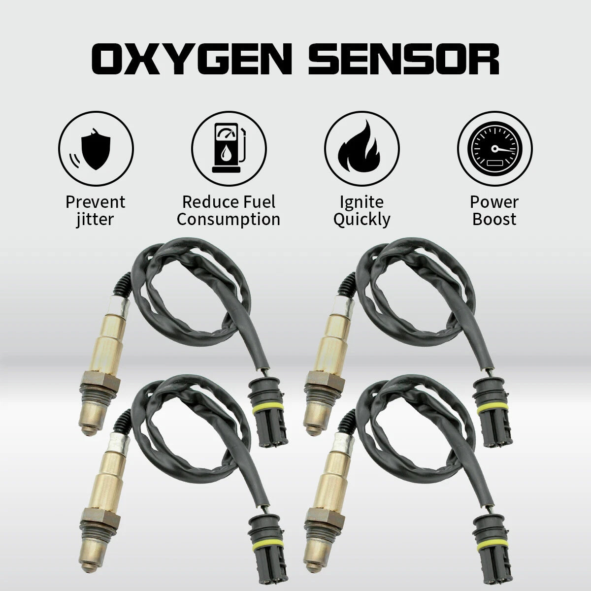 Set of 4 O2 Oxygen Sensors for Mercedes-Benz CLS500 E55 AMG SL55 AMG (2003–2006)