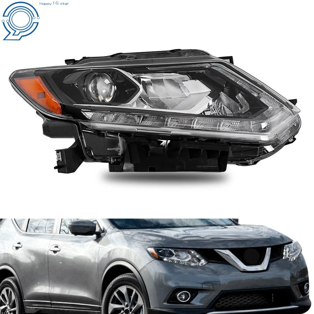 LED Headlight for Nissan Rogue (2014-2016) Chrome Passenger Right Side