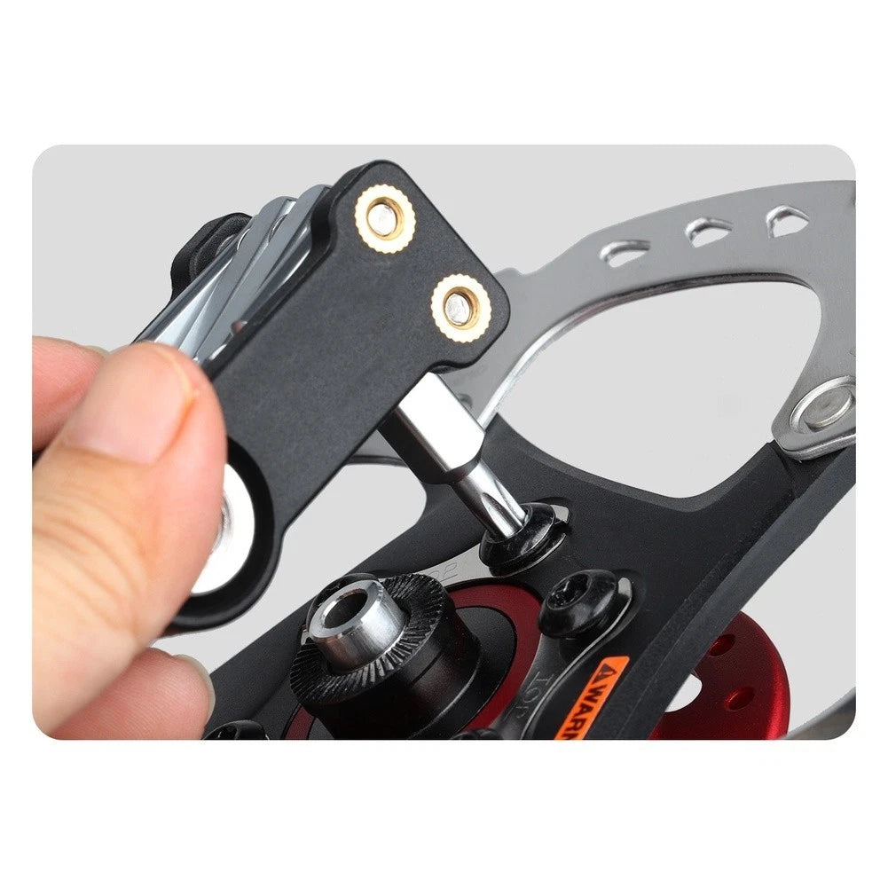 9-in-1 Bike Repair Multi Tool with Inflation Nozzle for Quick Tire Repairs