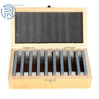 Set of 10 Precision Parallel Bars for Various Applications (1/8 × 3 Inch)